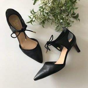 Franco Sarto Darlis black leather heel, 8.5